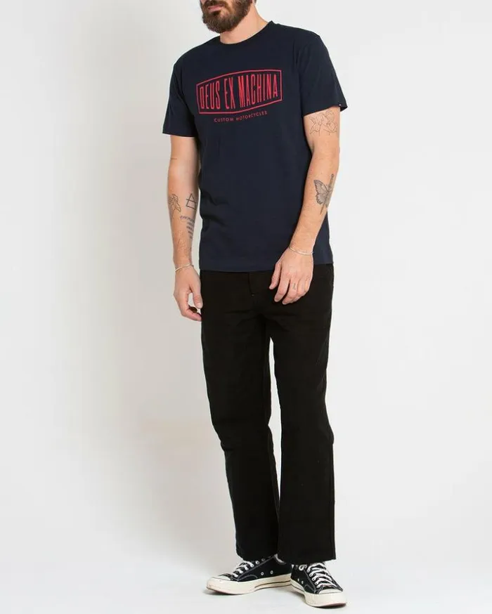 Mens Deus Ex Machina Tees Rego Tee 8211 Navy Navy Mens Deus Ex Machina Tees Rego Tee 8211 Navy Navy