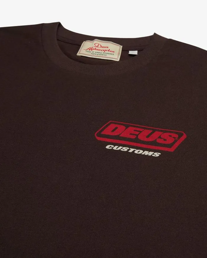 Mens Deus Ex Machina Tees Unchained Tee 8211 Choc Brown Choc Brown Mens Deus Ex Machina Tees Unchained Tee 8211 Choc Brown Choc Brown