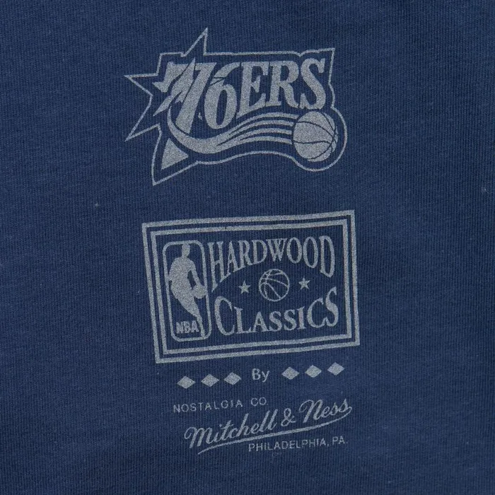 Mitchell and Ness 90s Reflective Static SS Premium Tee Philadelphia 76ers Men TShirts and Tops Mitchell and Ness 90s Reflective Static SS Premium Tee Philadelphia 76ers Men TShirts and Tops