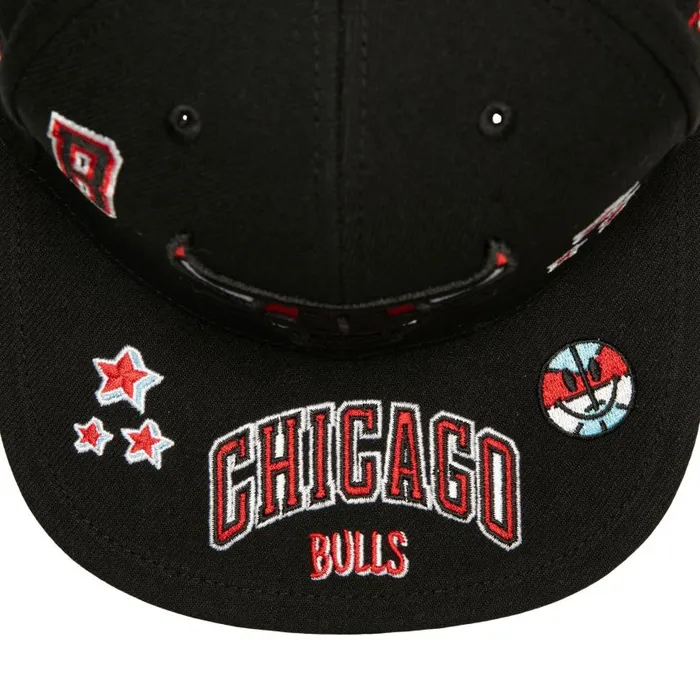 Mitchell and Ness All Out Snapback Chicago Bulls Men Hats and Headwear Mitchell and Ness All Out Snapback Chicago Bulls Men Hats and Headwear