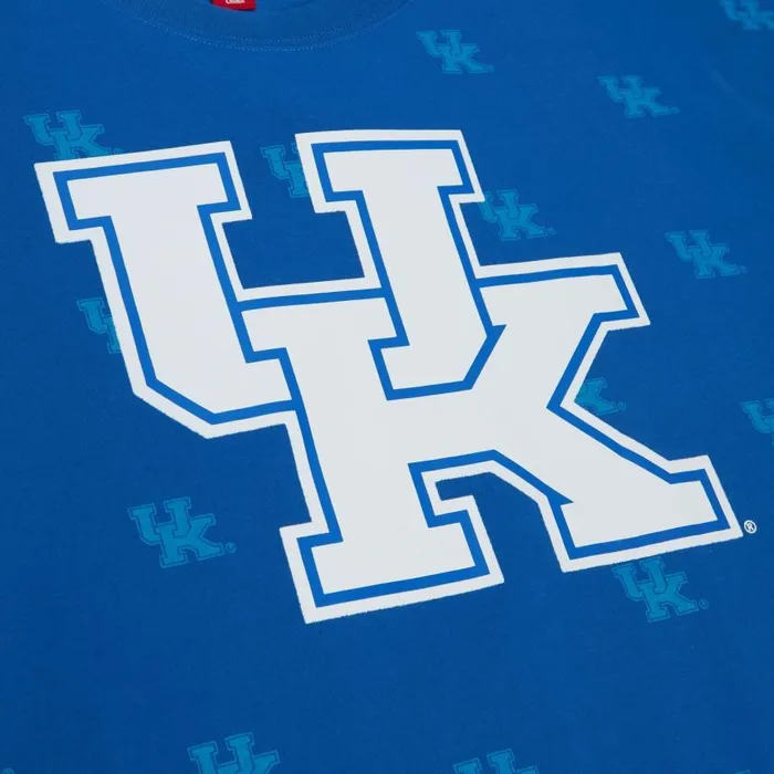 Mitchell and Ness AOP SS Top University Of Kentucky Men TShirts and Tops Mitchell and Ness AOP SS Top University Of Kentucky Men TShirts and Tops