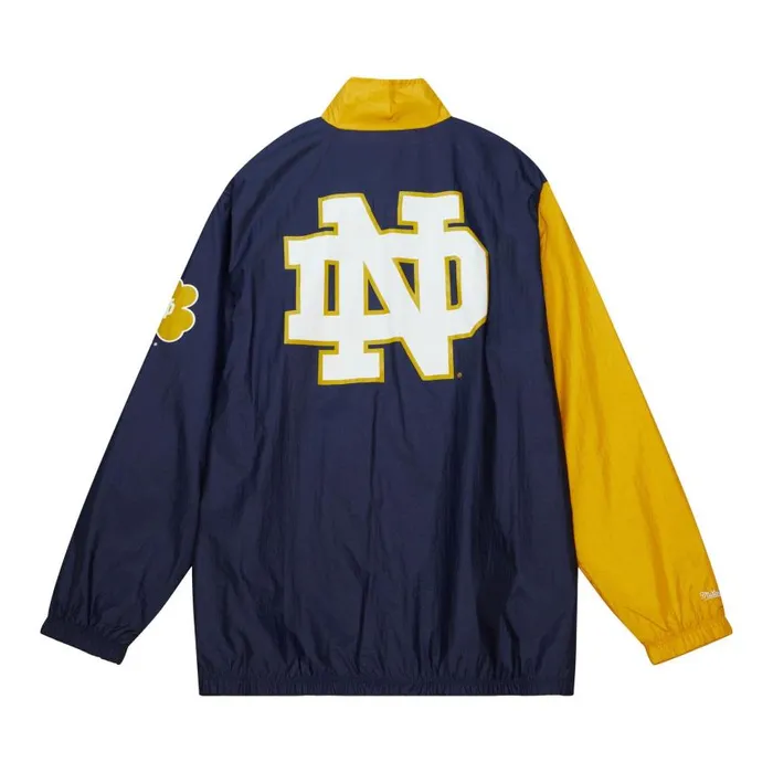 Mitchell and Ness Arched Retro Lined Windbreaker University Of Notre Dame Men Jackets and Outerwear Mitchell and Ness Arched Retro Lined Windbreaker University Of Notre Dame Men Jackets and Outerwear