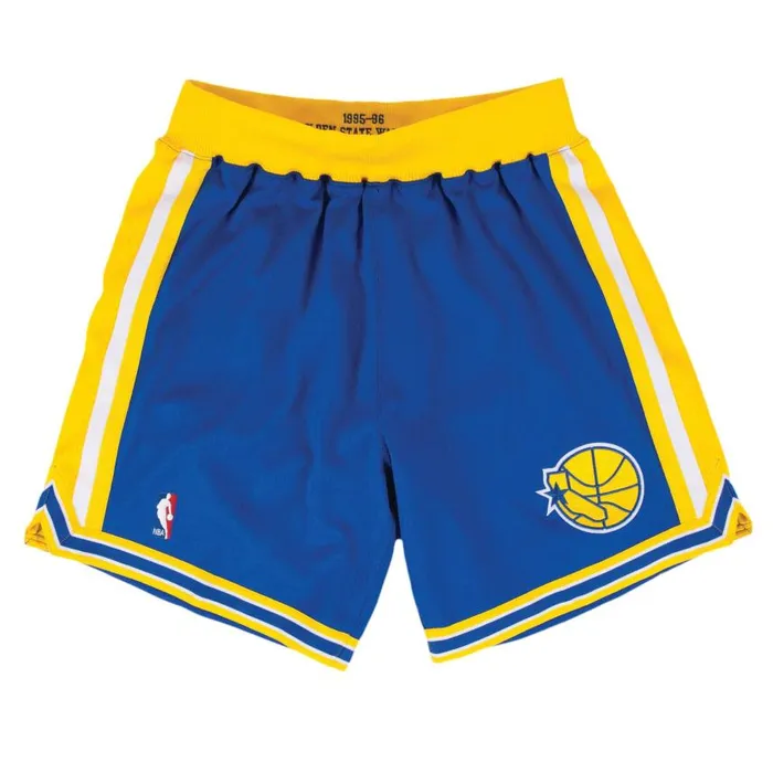 Mitchell and Ness Authentic Shorts Golden State Warriors Road 199596 Men Shorts Mitchell and Ness Authentic Shorts Golden State Warriors Road 199596 Men Shorts