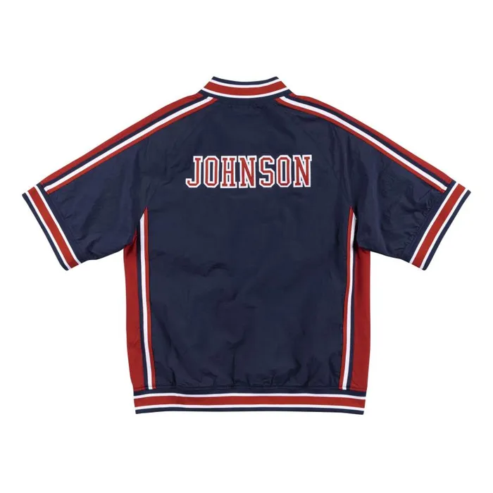 Mitchell and Ness Authentic Warm Up Jacket Team USA 1992 Magic Johnson Men Jackets and Outerwear Mitchell and Ness Authentic Warm Up Jacket Team USA 1992 Magic Johnson Men Jackets and Outerwear