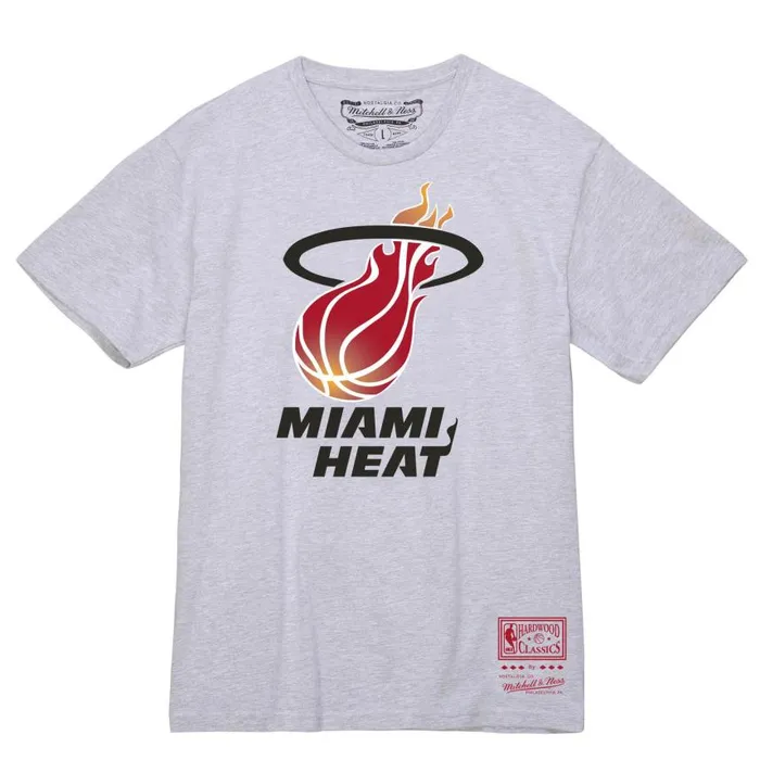 Mitchell and Ness Basic Logo 1 Tee Miami Heat Men TShirts and Tops
