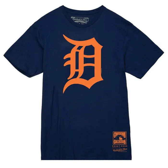 Mitchell and Ness Basic Logo 2 Tee Detroit Tigers Men TShirts and Tops