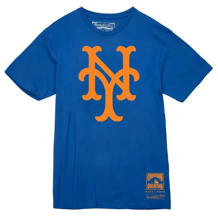 Mitchell and Ness Basic Logo 2 Tee New York Mets Men TShirts and Tops