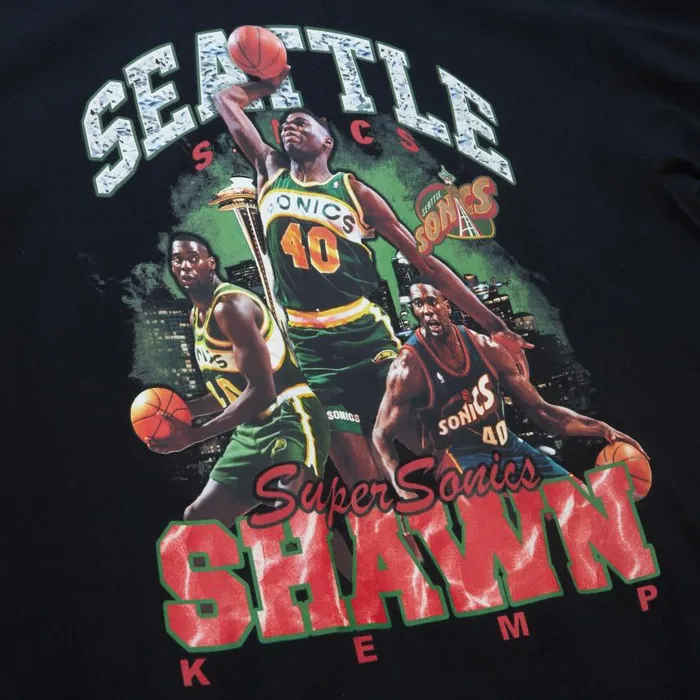 Mitchell and Ness Bling SS Tee HWC Seattle Supersonics Shawn Kemp Men TShirts and Tops Mitchell and Ness Bling SS Tee HWC Seattle Supersonics Shawn Kemp Men TShirts and Tops