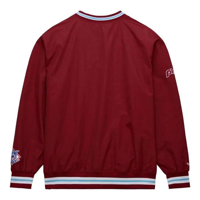 Mitchell and Ness Classic Nylon Pullover Vintage Logo Philadelphia Phillies Men Jackets and Outerwear Mitchell and Ness Classic Nylon Pullover Vintage Logo Philadelphia Phillies Men Jackets and Outerwear