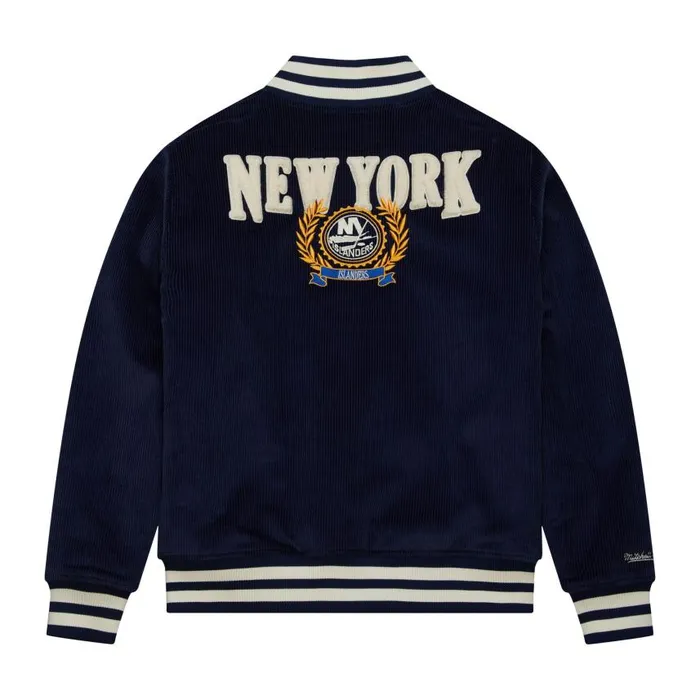 Mitchell and Ness Collegiate Varsity Jacket New York Islanders Men Jackets and Outerwear Mitchell and Ness Collegiate Varsity Jacket New York Islanders Men Jackets and Outerwear
