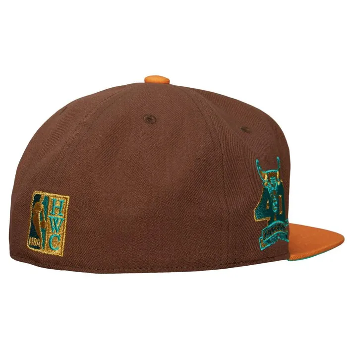 Mitchell and Ness Copper Top Fitted HWC Chicago Bulls Men Hats and Headwear Mitchell and Ness Copper Top Fitted HWC Chicago Bulls Men Hats and Headwear
