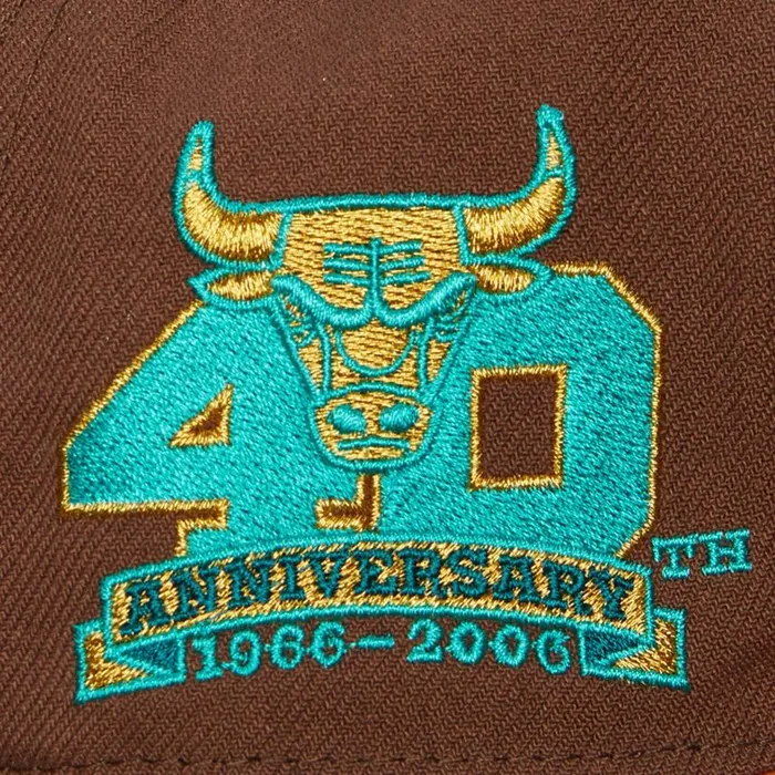 Mitchell and Ness Copper Top Fitted HWC Chicago Bulls Men Hats and Headwear Mitchell and Ness Copper Top Fitted HWC Chicago Bulls Men Hats and Headwear