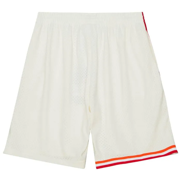 Mitchell and Ness Cream Swingman Shorts Miami Heat 1996 Men Shorts Mitchell and Ness Cream Swingman Shorts Miami Heat 1996 Men Shorts