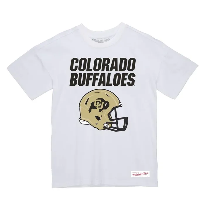 Mitchell and Ness CU Helmet Tee University Of Colorado Boulder Men TShirts and Tops Mitchell and Ness CU Helmet Tee University Of Colorado Boulder Men TShirts and Tops
