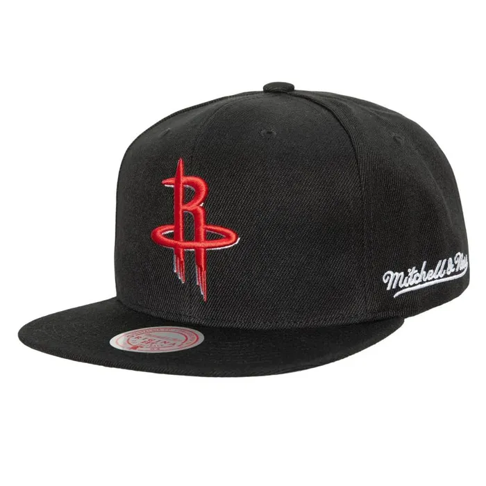 Mitchell and Ness English Dropback Snapback Houston Rockets Men Hats and Headwear Mitchell and Ness English Dropback Snapback Houston Rockets Men Hats and Headwear