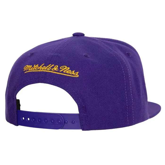 Mitchell and Ness Full Frontal Snapback Los Angeles Lakers Men Hats and Headwear Mitchell and Ness Full Frontal Snapback Los Angeles Lakers Men Hats and Headwear