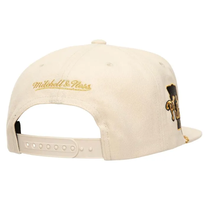 Mitchell and Ness Golden Ivory Snapback Philadelphia Phillies Men Hats and Headwear Mitchell and Ness Golden Ivory Snapback Philadelphia Phillies Men Hats and Headwear
