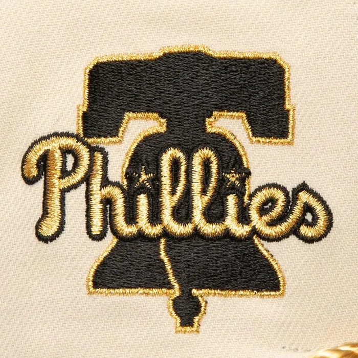 Mitchell and Ness Golden Ivory Snapback Philadelphia Phillies Men Hats and Headwear Mitchell and Ness Golden Ivory Snapback Philadelphia Phillies Men Hats and Headwear