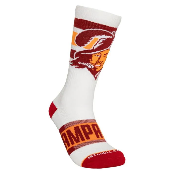 Mitchell and Ness Hail Mary Crew Socks Tampa Bay Buccaneers Men Socks Mitchell and Ness Hail Mary Crew Socks Tampa Bay Buccaneers Men Socks