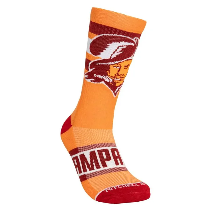 Mitchell and Ness Hail Mary Crew Socks Tampa Bay Buccaneers Men Socks Mitchell and Ness Hail Mary Crew Socks Tampa Bay Buccaneers Men Socks
