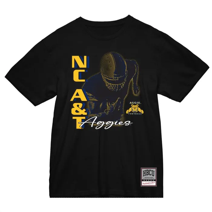 Mitchell and Ness HBCU Blitzed Tee North Carolina AandT University Men TShirts and Tops Mitchell and Ness HBCU Blitzed Tee North Carolina AandT University Men TShirts and Tops
