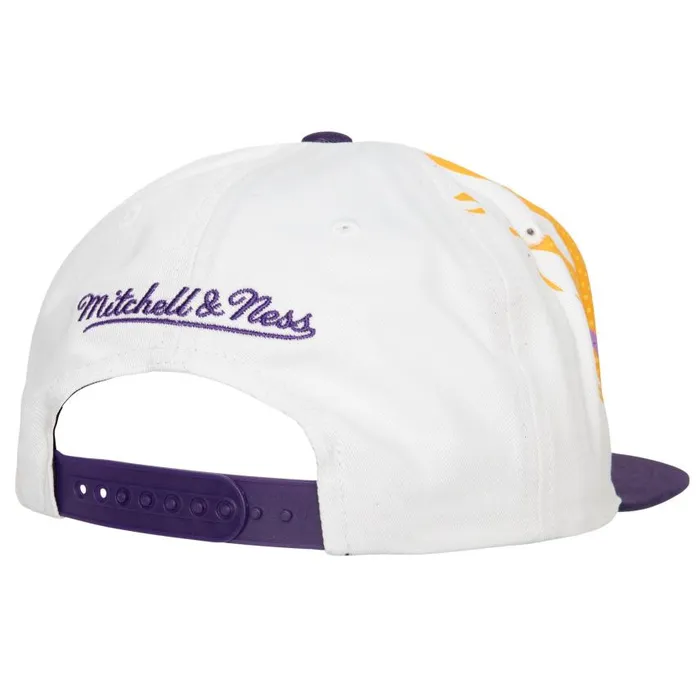 Mitchell and Ness Hot Fire Snapback HWC Los Angeles Lakers Men Hats and Headwear Mitchell and Ness Hot Fire Snapback HWC Los Angeles Lakers Men Hats and Headwear