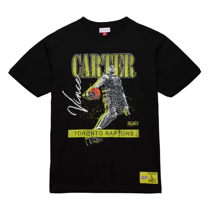 Mitchell and Ness HW Neon Pop Player SS Tee Vintage Logo Toronto Raptors Vince Carter Men TShirts and Tops Mitchell and Ness HW Neon Pop Player SS Tee Vintage Logo Toronto Raptors Vince Carter Men TShirts and Tops
