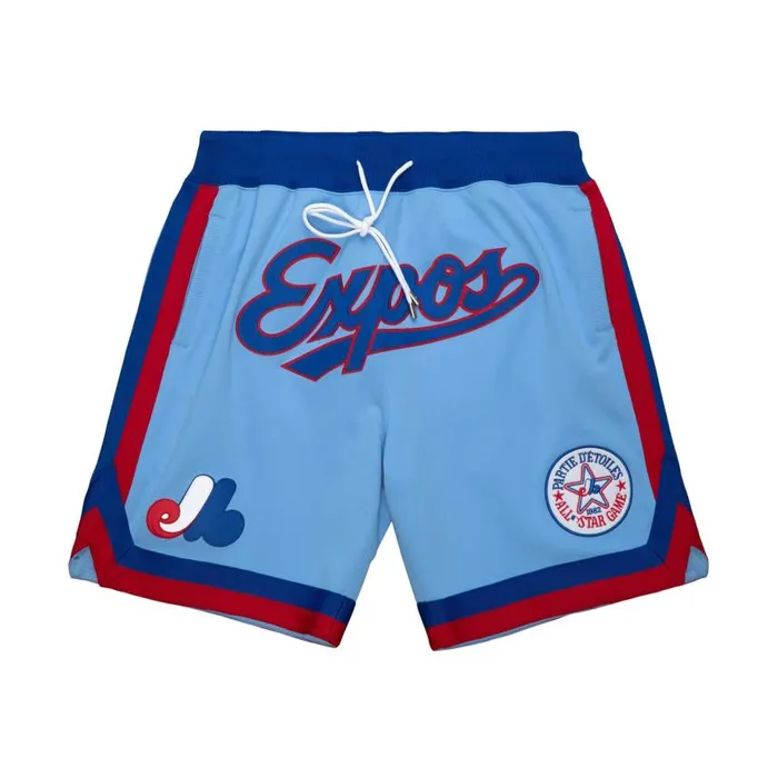 Mitchell and Ness Just Don Cooperstown Shorts Montreal Expos Men Shorts Mitchell and Ness Just Don Cooperstown Shorts Montreal Expos Men Shorts