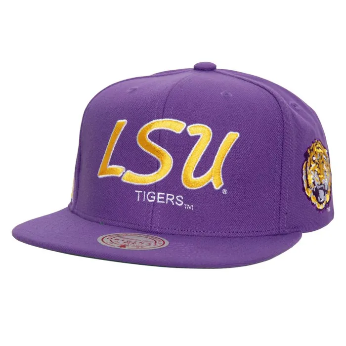 Mitchell and Ness Just Don Team Snapback Louisiana State University Men Hats and Headwear Mitchell and Ness Just Don Team Snapback Louisiana State University Men Hats and Headwear