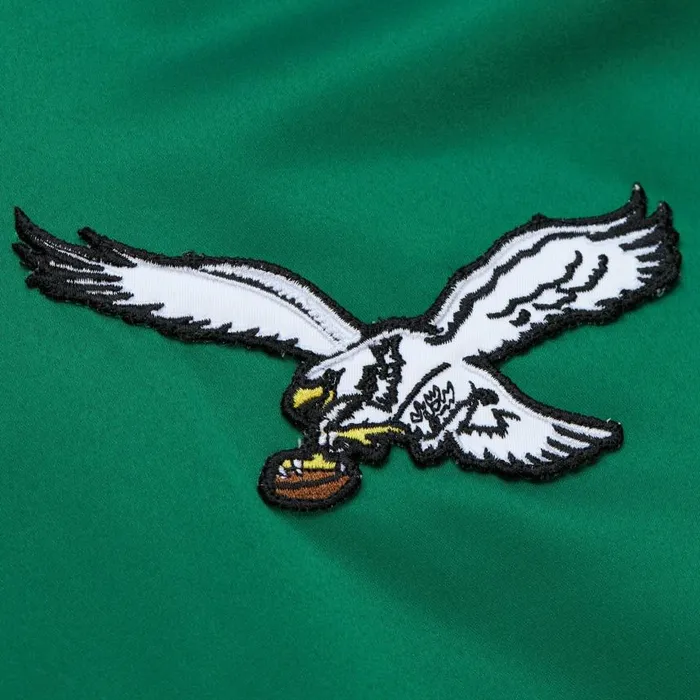 Mitchell and Ness Lightweight Satin Bomber Vintage Logo Philadelphia Eagles Men Jackets and Outerwear Mitchell and Ness Lightweight Satin Bomber Vintage Logo Philadelphia Eagles Men Jackets and Outerwear