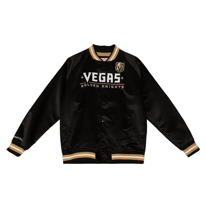 Mitchell and Ness Lightweight Satin Jacket Vegas Golden Knights Men Jackets and Outerwear Mitchell and Ness Lightweight Satin Jacket Vegas Golden Knights Men Jackets and Outerwear