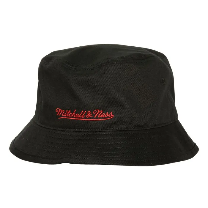 Mitchell and Ness Logolap Bucket HWC Chicago Bulls Men Hats and Headwear Mitchell and Ness Logolap Bucket HWC Chicago Bulls Men Hats and Headwear