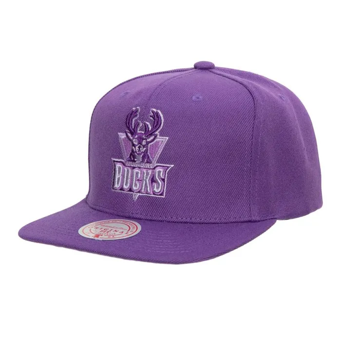 Mitchell and Ness Monochromatic Snapback HWC Milwaukee Bucks Men Hats and Headwear Mitchell and Ness Monochromatic Snapback HWC Milwaukee Bucks Men Hats and Headwear