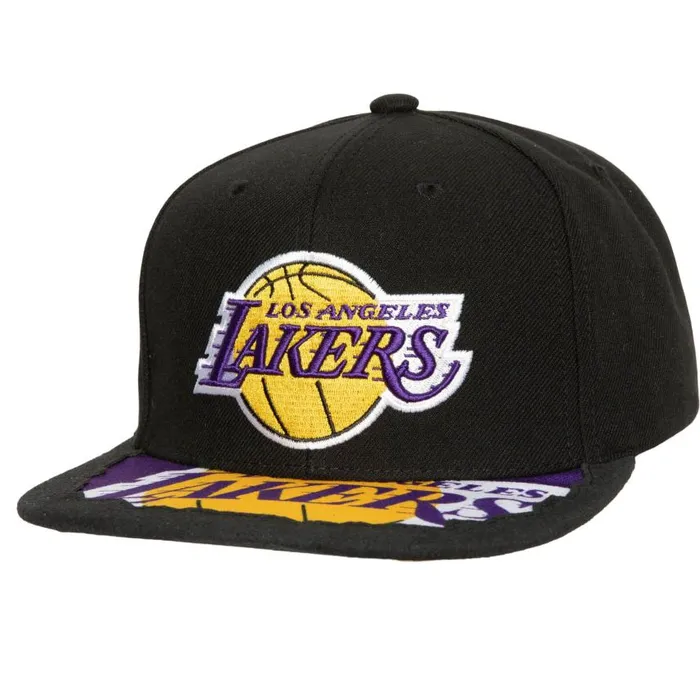 Mitchell and Ness Munch Time Snapback Los Angeles Lakers Men Hats and Headwear Mitchell and Ness Munch Time Snapback Los Angeles Lakers Men Hats and Headwear