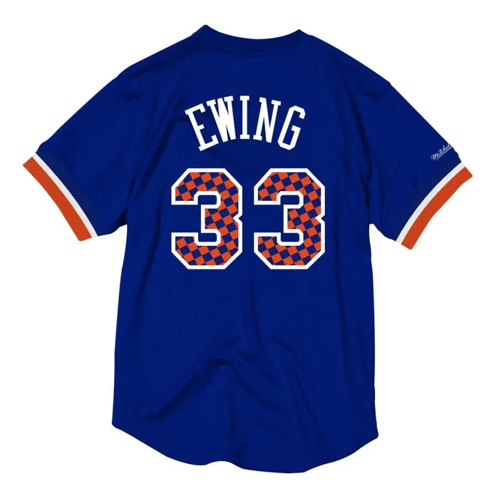 Mitchell and Ness Name and Number Mesh Crewneck New York Knicks Patrick Ewing Men TShirts and Tops Mitchell and Ness Name and Number Mesh Crewneck New York Knicks Patrick Ewing Men TShirts and Tops