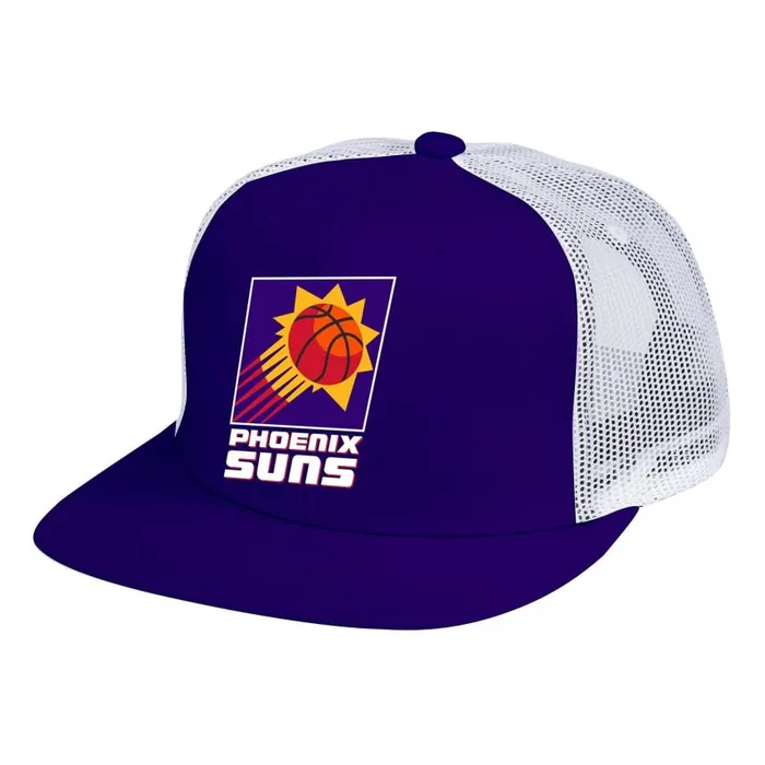 Mitchell and Ness Off The Backboard Trucker Snapback HWC Phoenix Suns Men Hats and Headwear Mitchell and Ness Off The Backboard Trucker Snapback HWC Phoenix Suns Men Hats and Headwear