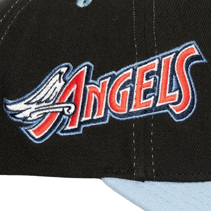 Mitchell and Ness Overbite Pro Snapback Coop Anaheim Angels Men Hats and Headwear Mitchell and Ness Overbite Pro Snapback Coop Anaheim Angels Men Hats and Headwear