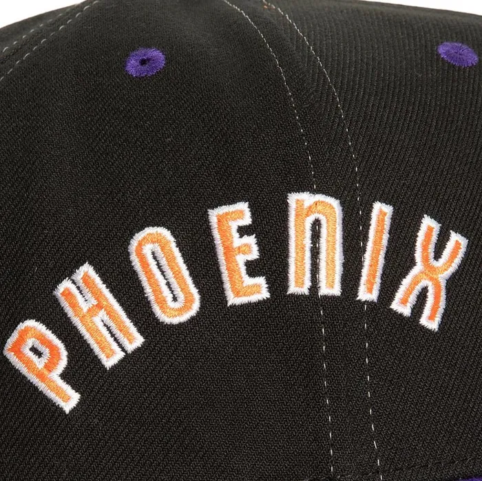 Mitchell and Ness Overbite Pro Snapback HWC Phoenix Suns Men Hats and Headwear Mitchell and Ness Overbite Pro Snapback HWC Phoenix Suns Men Hats and Headwear