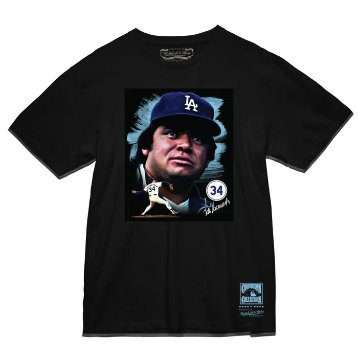 Mitchell and Ness Portrait Tee Los Angeles Dodgers Fernando Valenzuela Men TShirts and Tops Mitchell and Ness Portrait Tee Los Angeles Dodgers Fernando Valenzuela Men TShirts and Tops