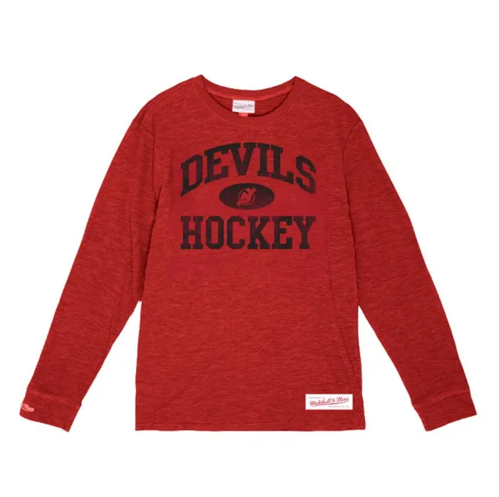 Mitchell and Ness Powerplay LS Slub Tee New Jersey Devils Men TShirts and Tops Mitchell and Ness Powerplay LS Slub Tee New Jersey Devils Men TShirts and Tops