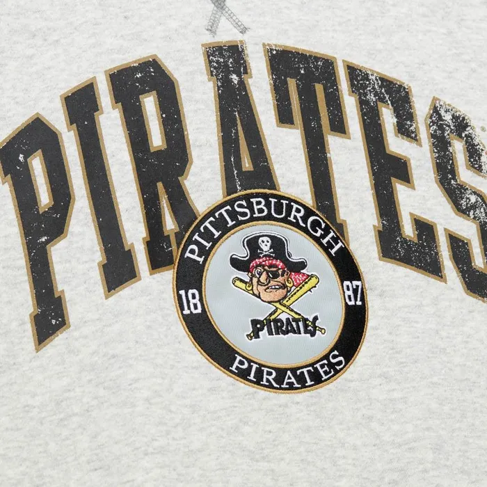 Mitchell and Ness Premium Fleece Crew Vintage Logo Pittsburgh Pirates Men Hoodies and Sweatshirts Mitchell and Ness Premium Fleece Crew Vintage Logo Pittsburgh Pirates Men Hoodies and Sweatshirts
