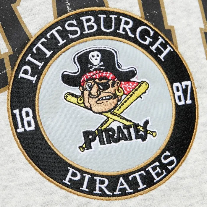 Mitchell and Ness Premium Fleece Crew Vintage Logo Pittsburgh Pirates Men Hoodies and Sweatshirts Mitchell and Ness Premium Fleece Crew Vintage Logo Pittsburgh Pirates Men Hoodies and Sweatshirts