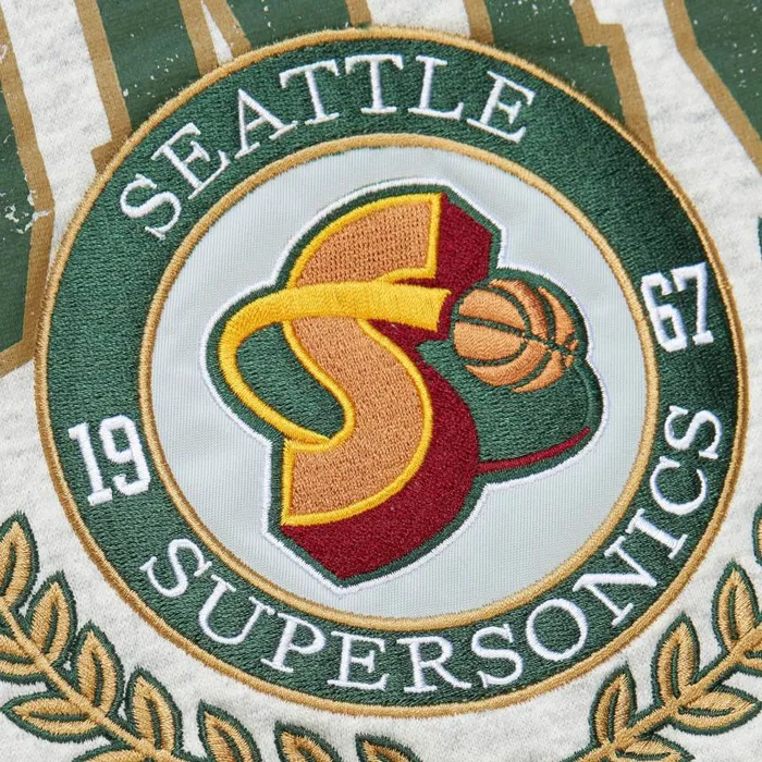 Mitchell and Ness Premium Fleece Crew Vintage Logo Seattle Supersonics Men Hoodies and Sweatshirts Mitchell and Ness Premium Fleece Crew Vintage Logo Seattle Supersonics Men Hoodies and Sweatshirts