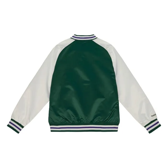Mitchell and Ness Primetime Lightweight Satin Jacket Milwaukee Bucks Men Jackets and Outerwear Mitchell and Ness Primetime Lightweight Satin Jacket Milwaukee Bucks Men Jackets and Outerwear