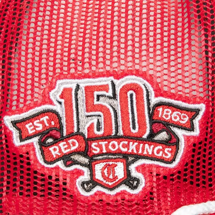Mitchell and Ness Roper Trucker Cincinnati Reds Men Hats and Headwear Mitchell and Ness Roper Trucker Cincinnati Reds Men Hats and Headwear
