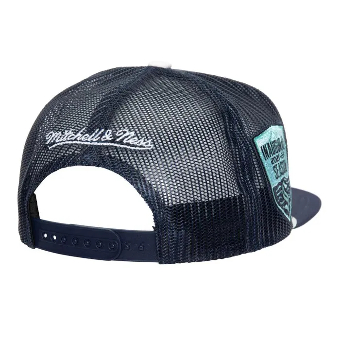 Mitchell and Ness Roper Trucker Seattle Kraken Men Hats and Headwear Mitchell and Ness Roper Trucker Seattle Kraken Men Hats and Headwear