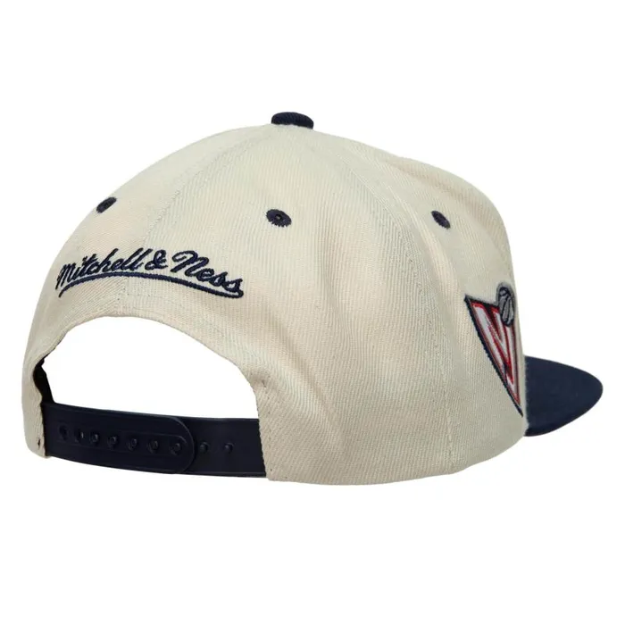 Mitchell and Ness Sail 2 Tone Snapback HWC New Jersey Nets Men Hats and Headwear Mitchell and Ness Sail 2 Tone Snapback HWC New Jersey Nets Men Hats and Headwear