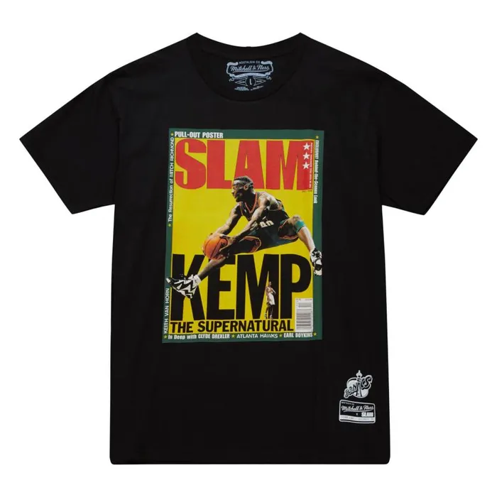 Mitchell and Ness Slam Cover Seattle Supersonics Shawn Kemp Men TShirts and Tops Mitchell and Ness Slam Cover Seattle Supersonics Shawn Kemp Men TShirts and Tops