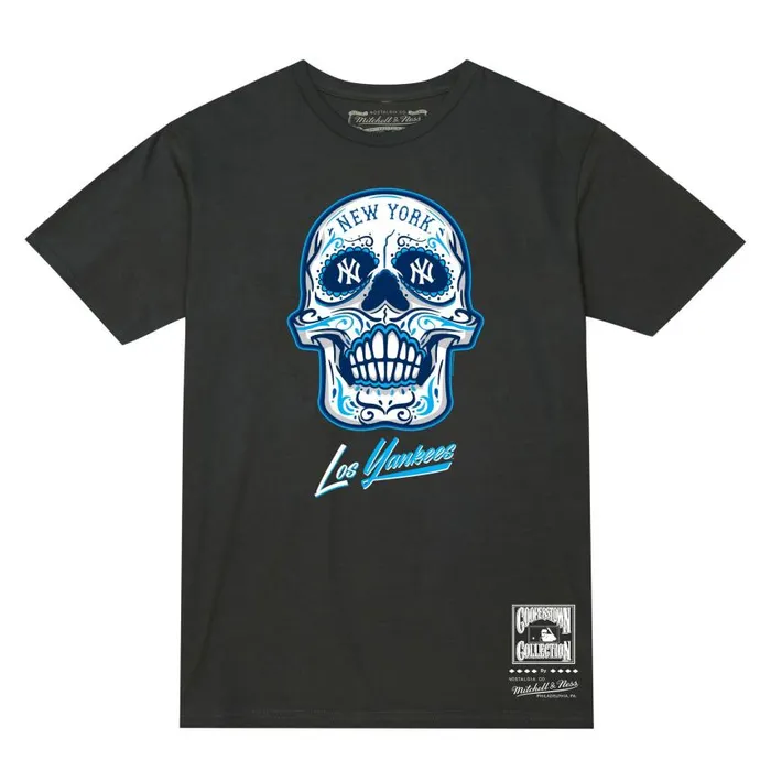 Mitchell and Ness Sugar Skull Tee New York Yankees Men TShirts and Tops