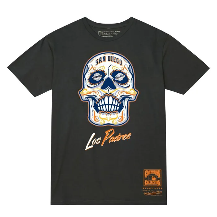 Mitchell and Ness Sugar Skull Tee San Diego Padres Men TShirts and Tops
